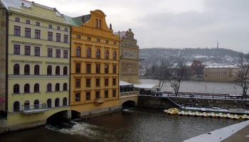 Weir on Vltava river, Prague