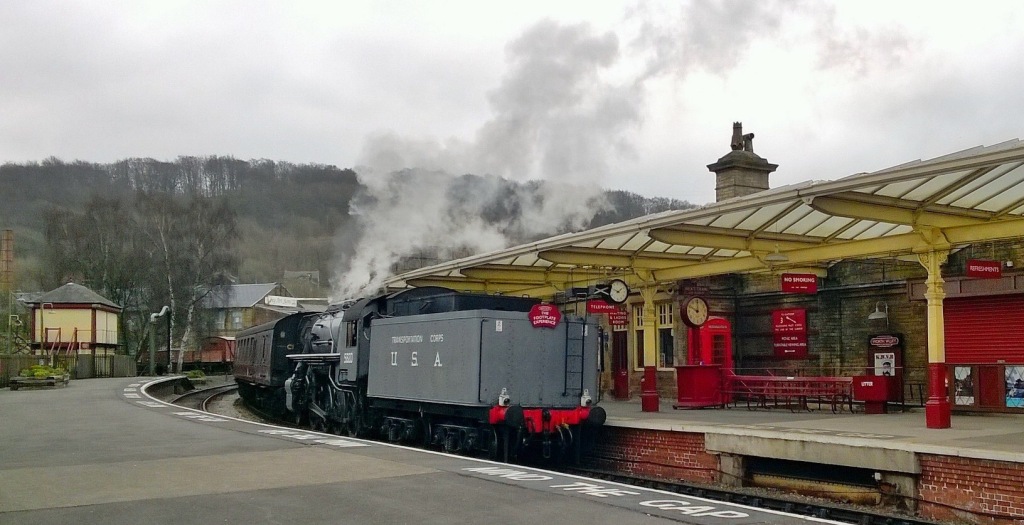 Steam train on the Keighley and Worth Valley Railway