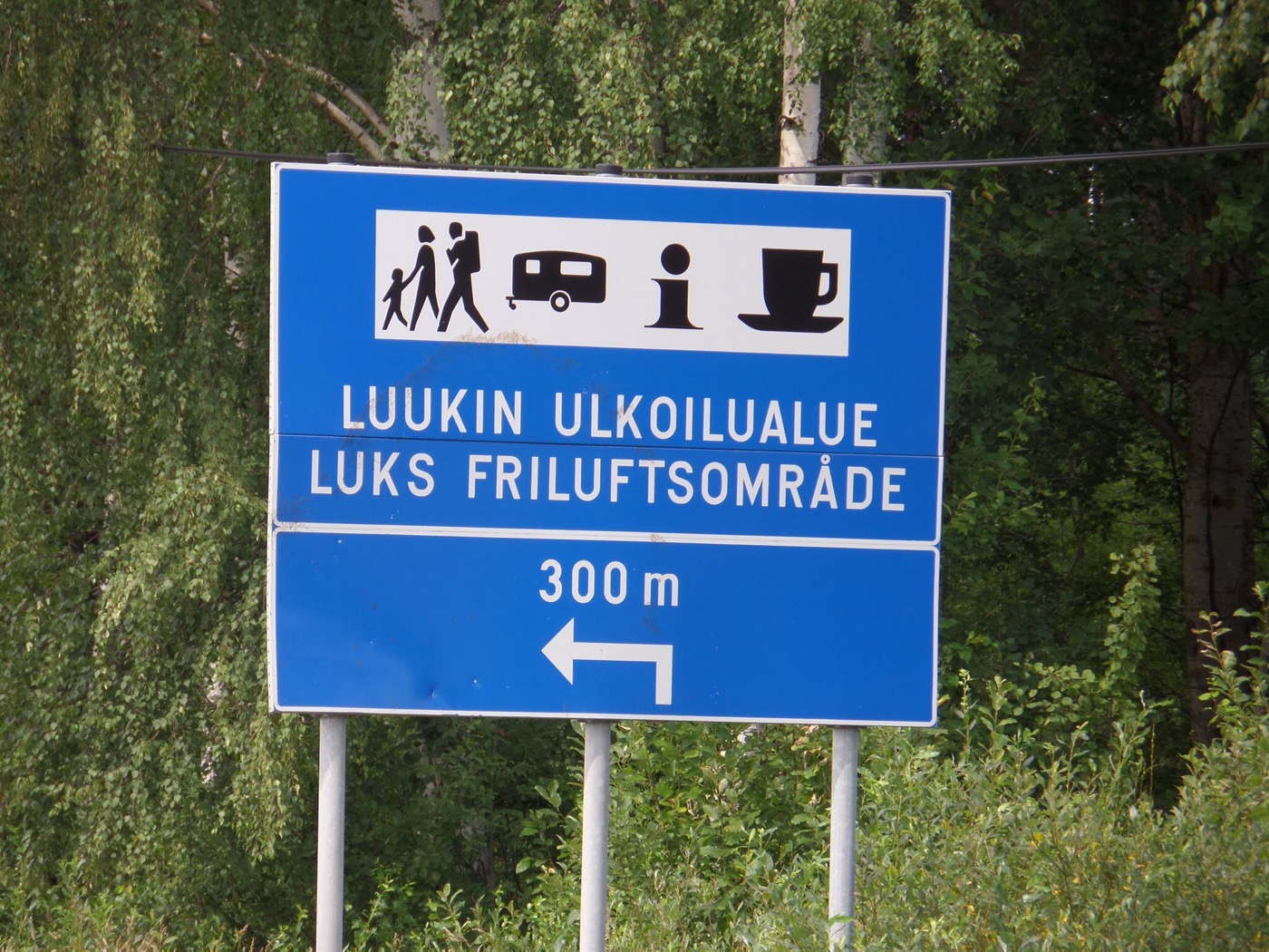 Signpost for Luukki, Finland 