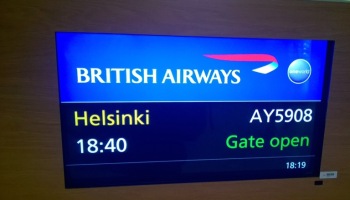 BA Helsinki Departure Board
