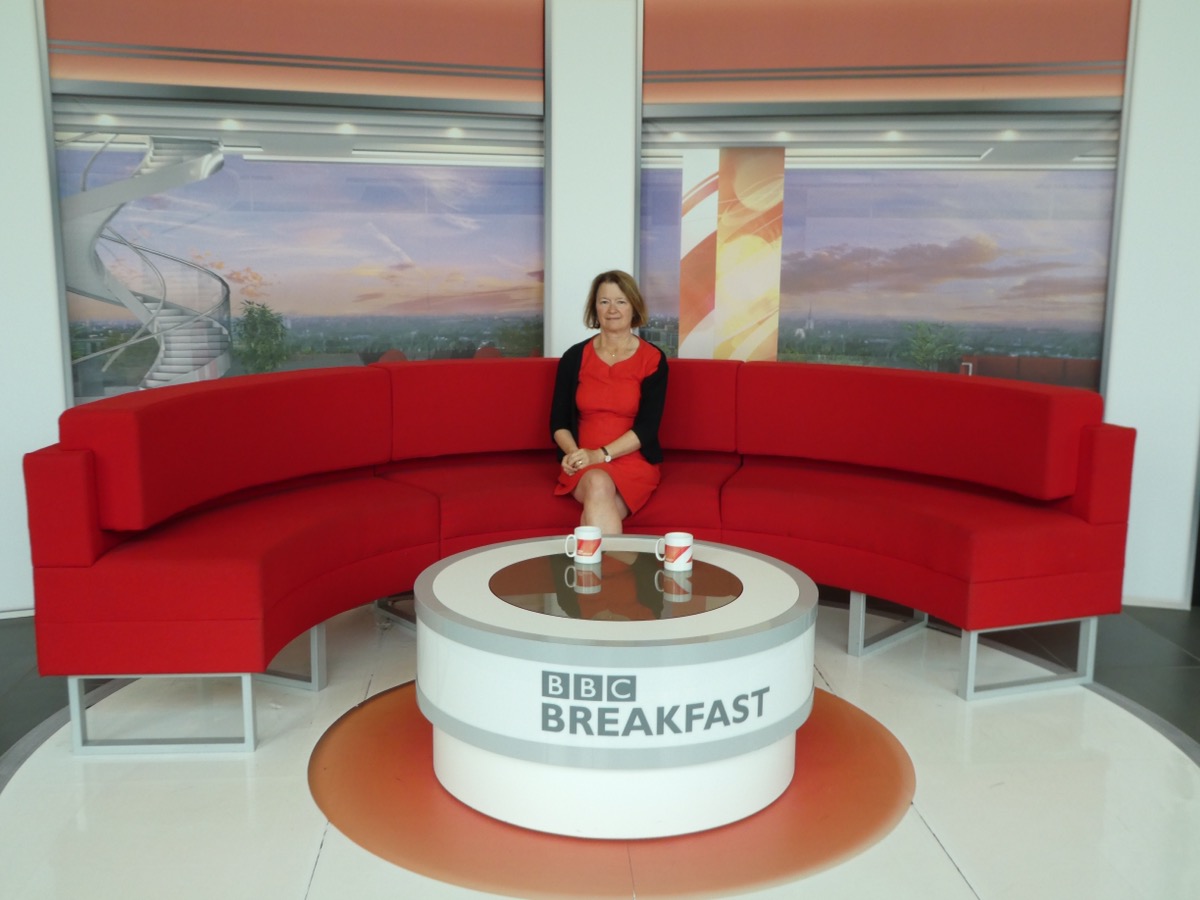 Mockup of the BBC Breakfast Set at MediaCityUK, Salford Quays