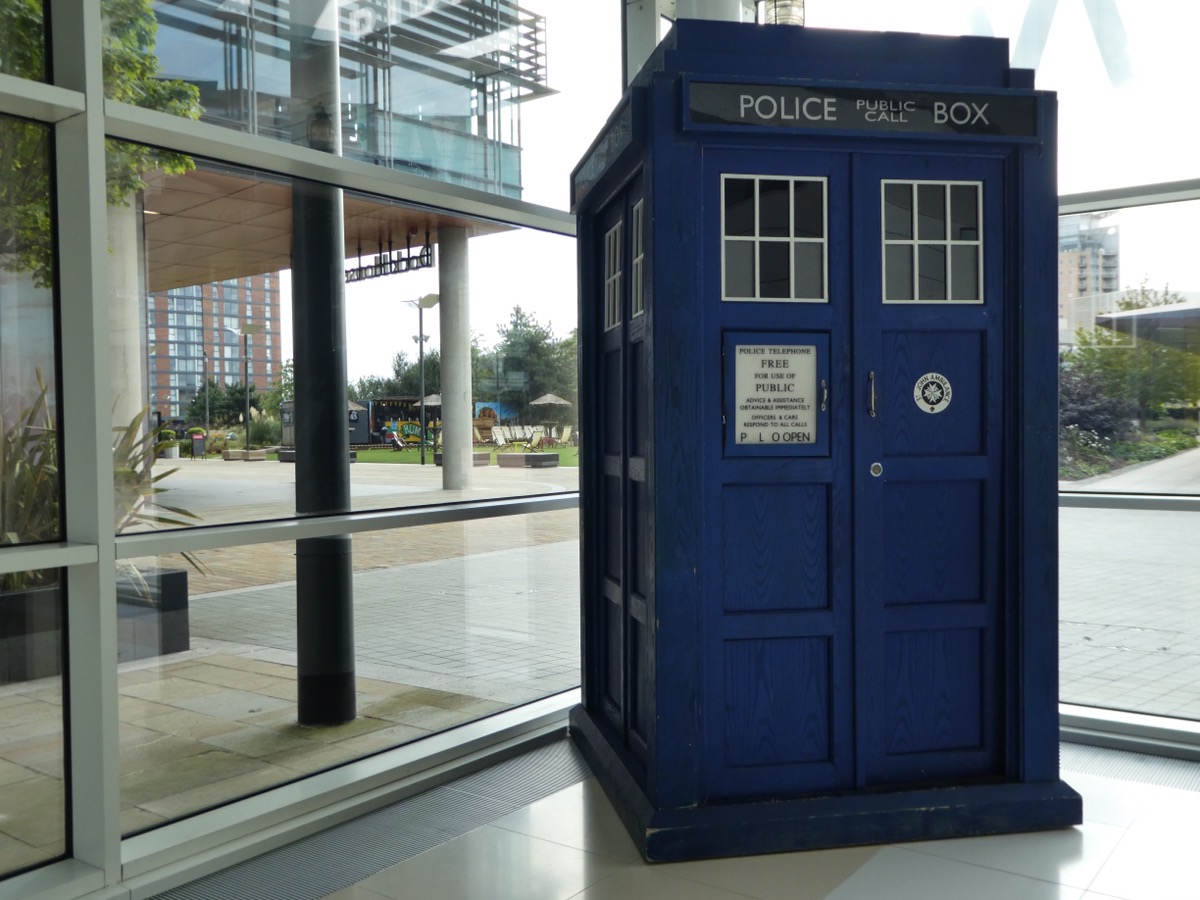 A Doctor Who Tardis at MediaCity UK, Salford Quays