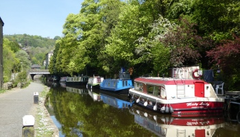 The Rochdale canal in Hebden Bridge
