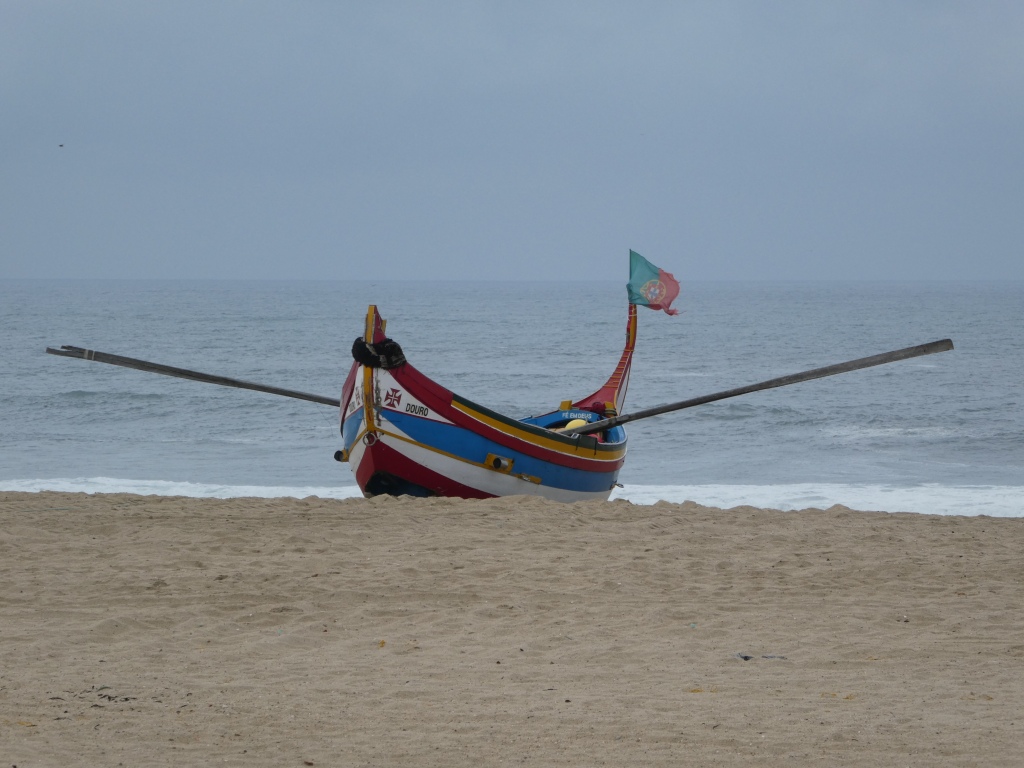 Fishing boat on the beach in Espinho
