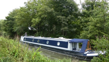 Canal boat on the Kennet and Avon, Newbury